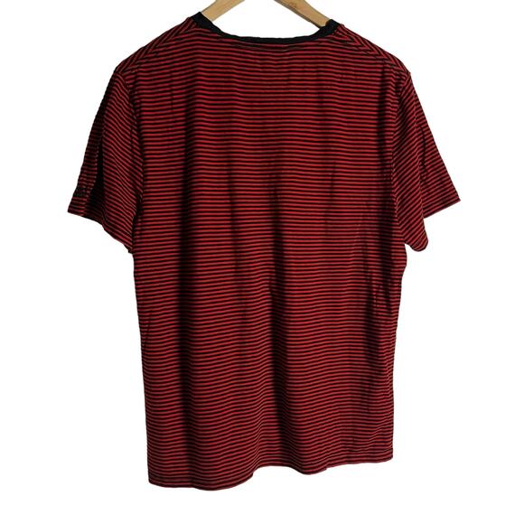 Zadig Voltaire Linen Cotton Red Black Striped Crewneck T-Shirt Size S - Picture 8 of 10